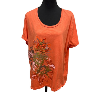 Willowbay Orange Boxy Short Sleeve Tee